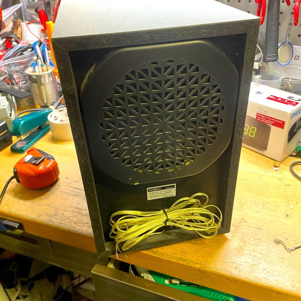Home audio subwoofer by Insignia